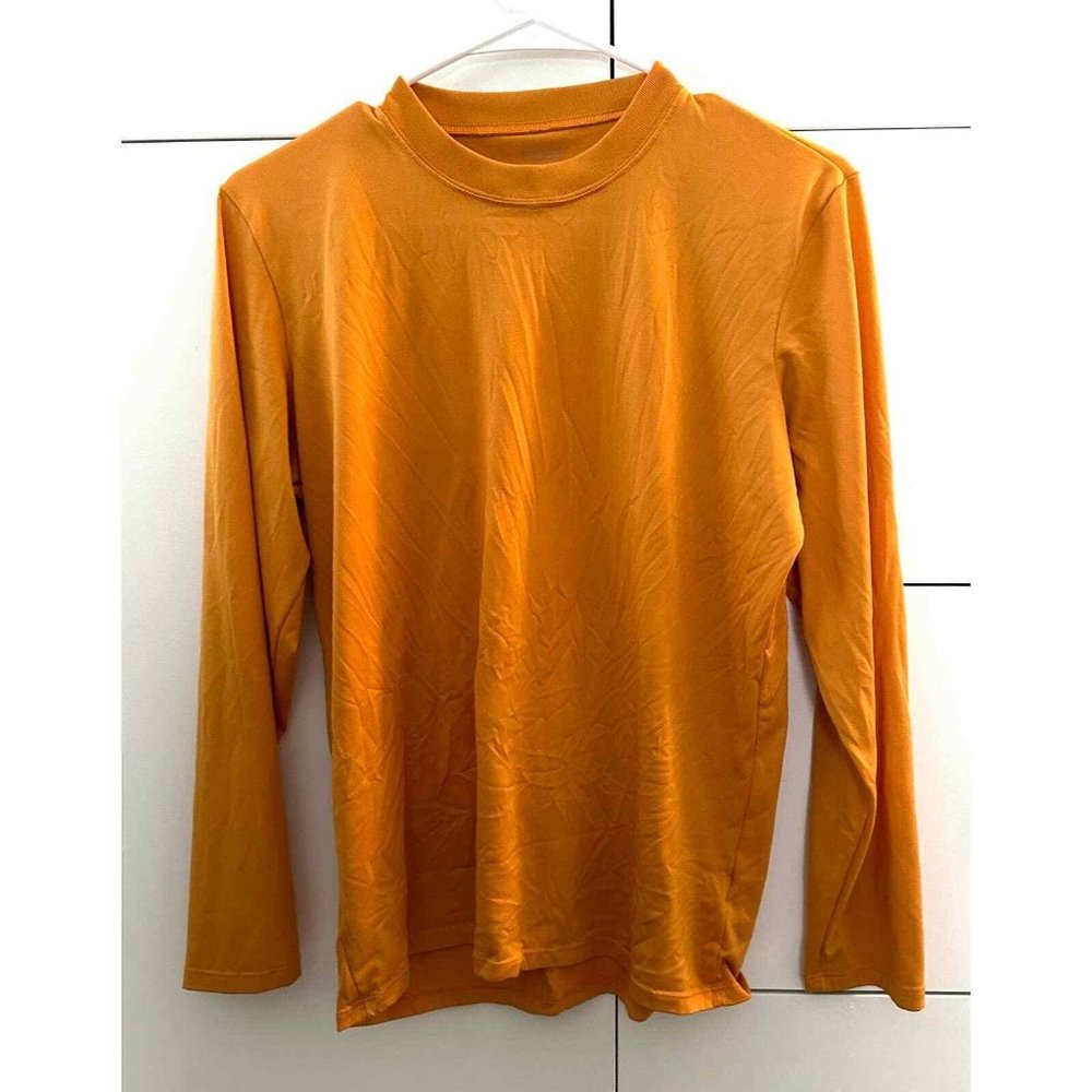 Patagonia Orange Midweight Capilene Long Sleeve Base Layer Shirt Small